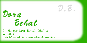 dora behal business card